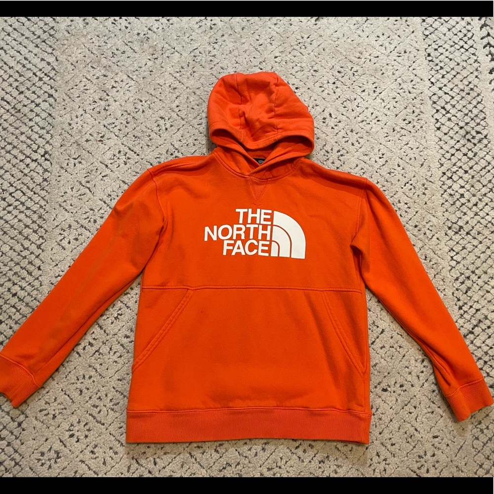 Orange North face hoodie